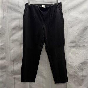 Joie Black Ponte Knit Cropped Pull On Pants Size Small